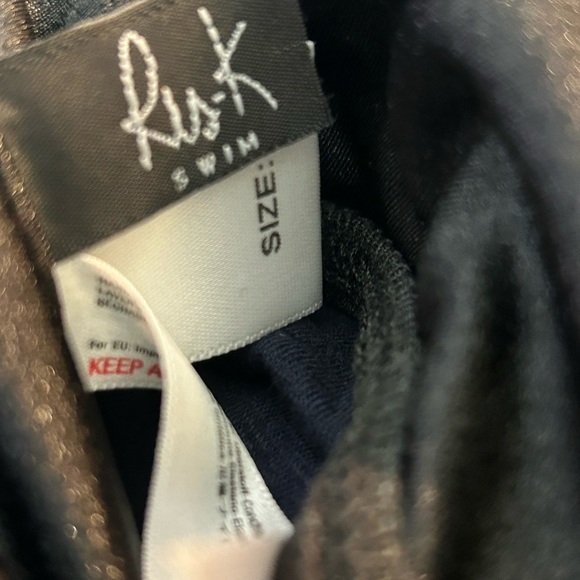 New Ris-k swim black one piece ties in front Small High Rise cheeky - Picture 5 of 6